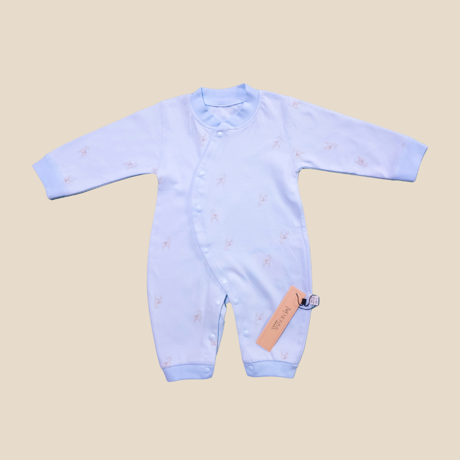 Sky Blue Soft Cotton Baby Romper